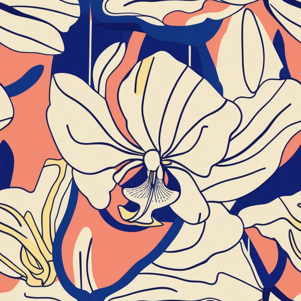 The Coral Orchid pattern