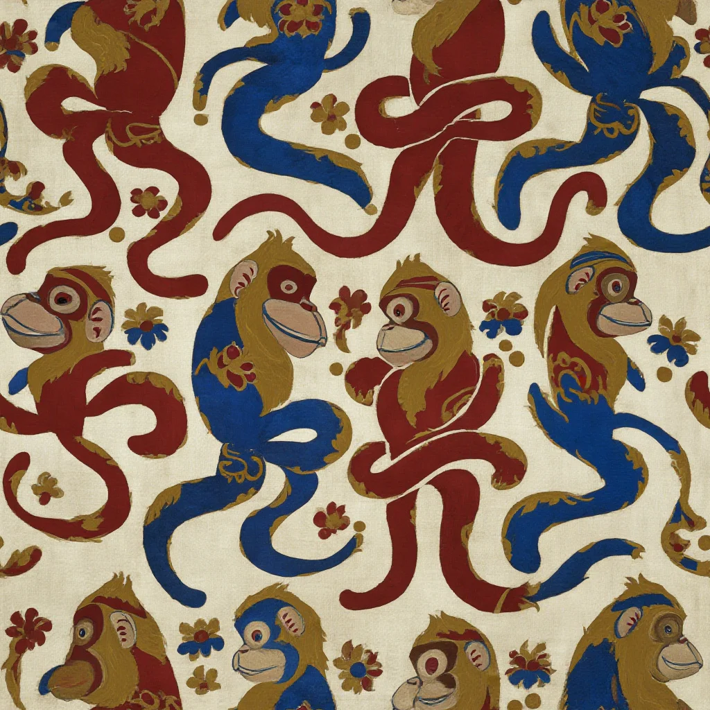 The Carnival Macaque pattern