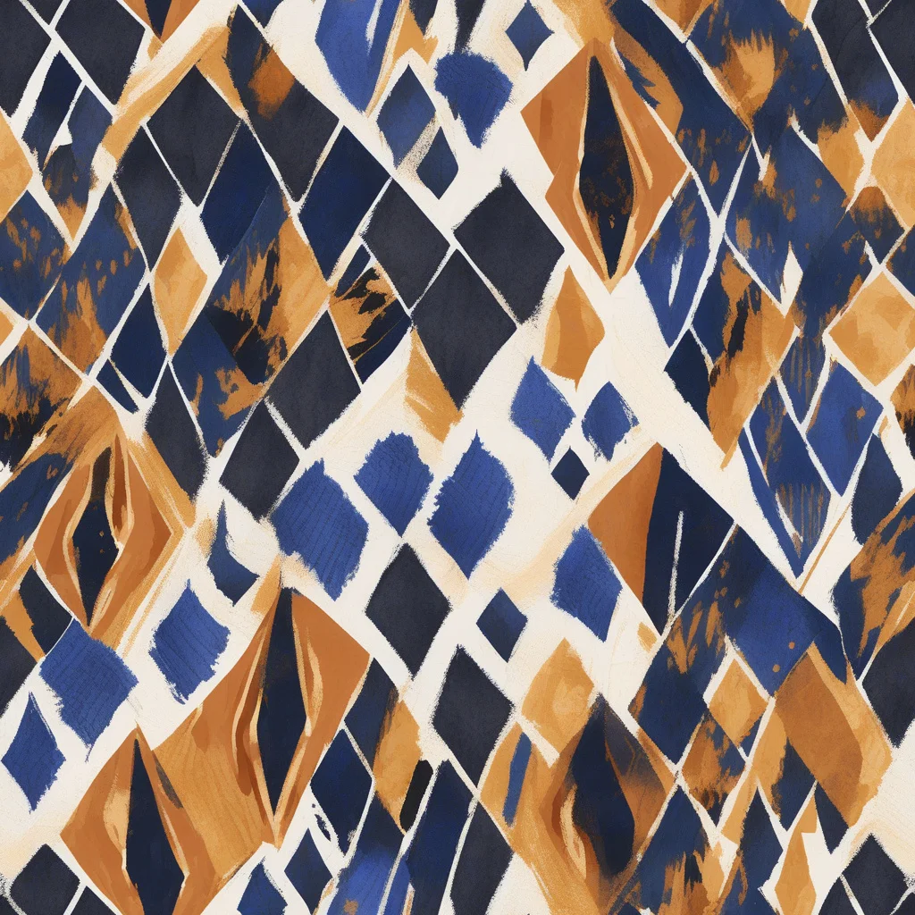 The Cobalt Ember Argyle pattern