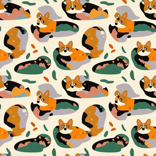 The Corgi Color Field pattern