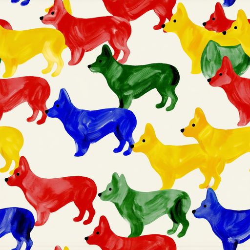 The Colorful Canine Parade pattern