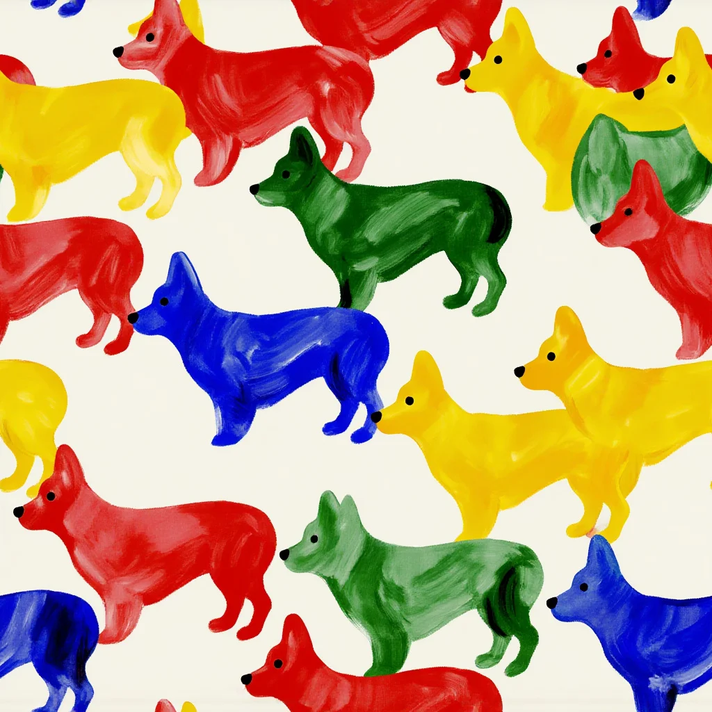 The Colorful Canine Parade pattern