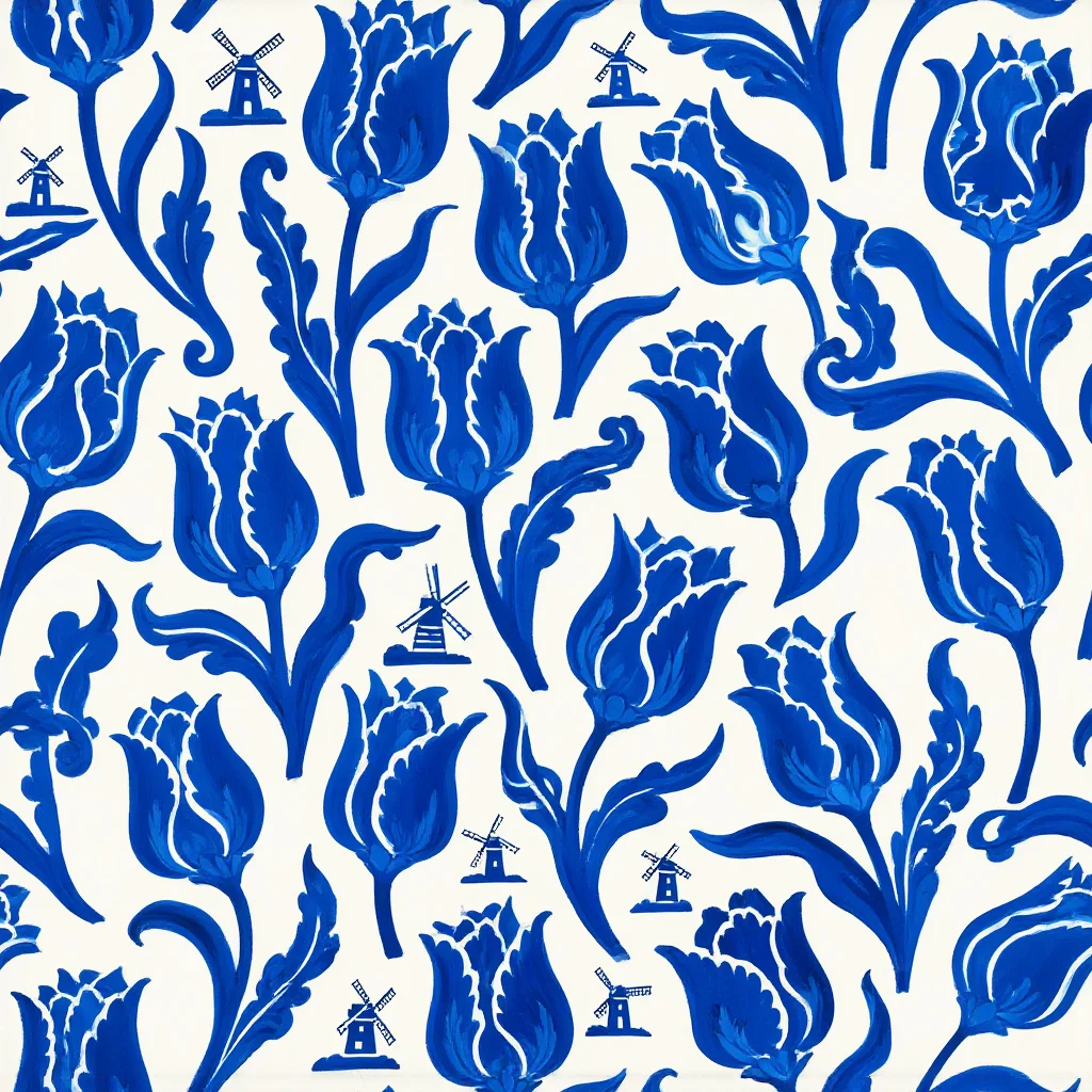 The Blue Windmill Garden pattern