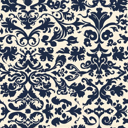 The Navy Baroque pattern