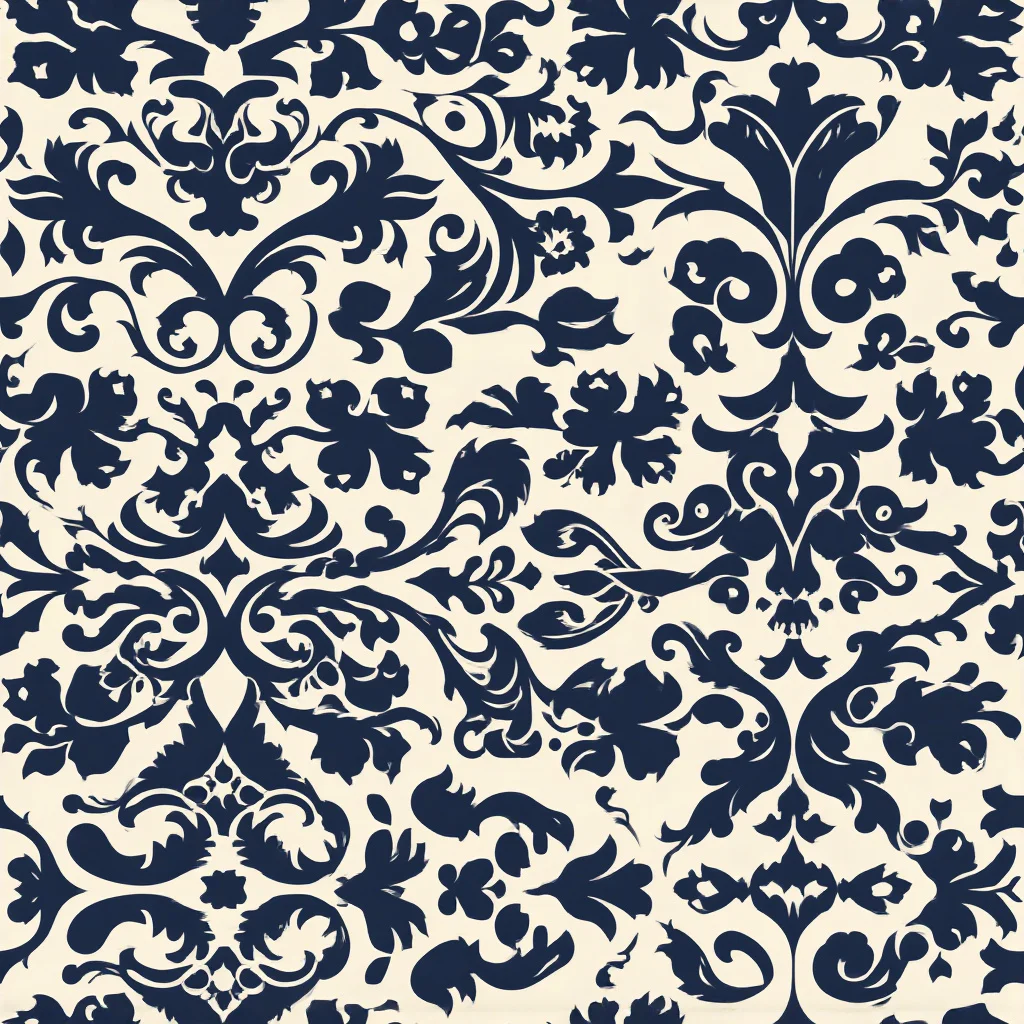 The Navy Baroque pattern