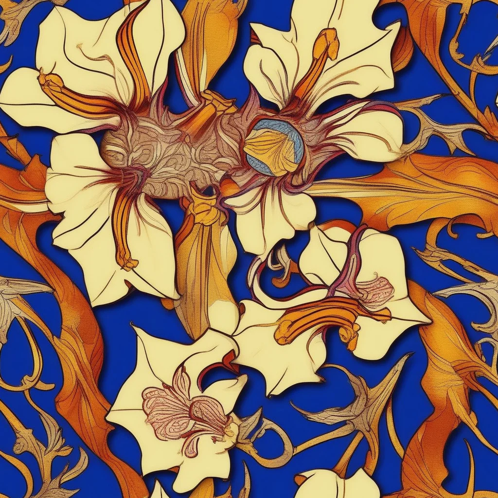 The Cobalt Nouveau pattern