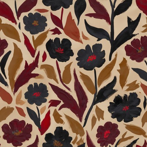 The Burgundy Brushwork pattern