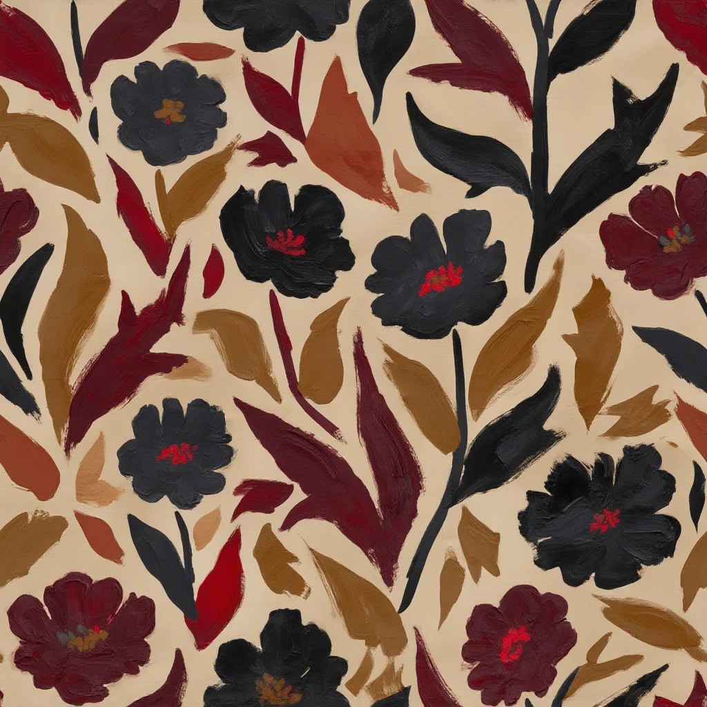 The Burgundy Brushwork pattern