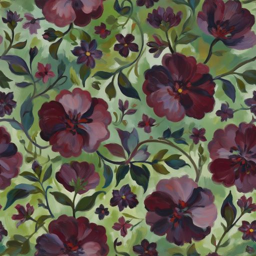 The Burgundy Bloom pattern