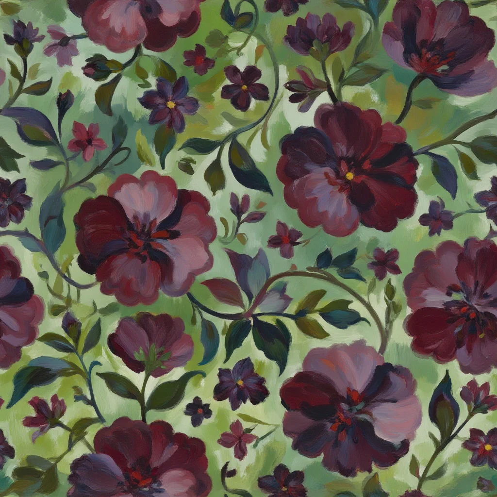 The Burgundy Bloom pattern