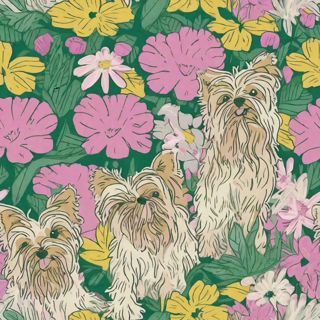 The Garden Yorkies pattern