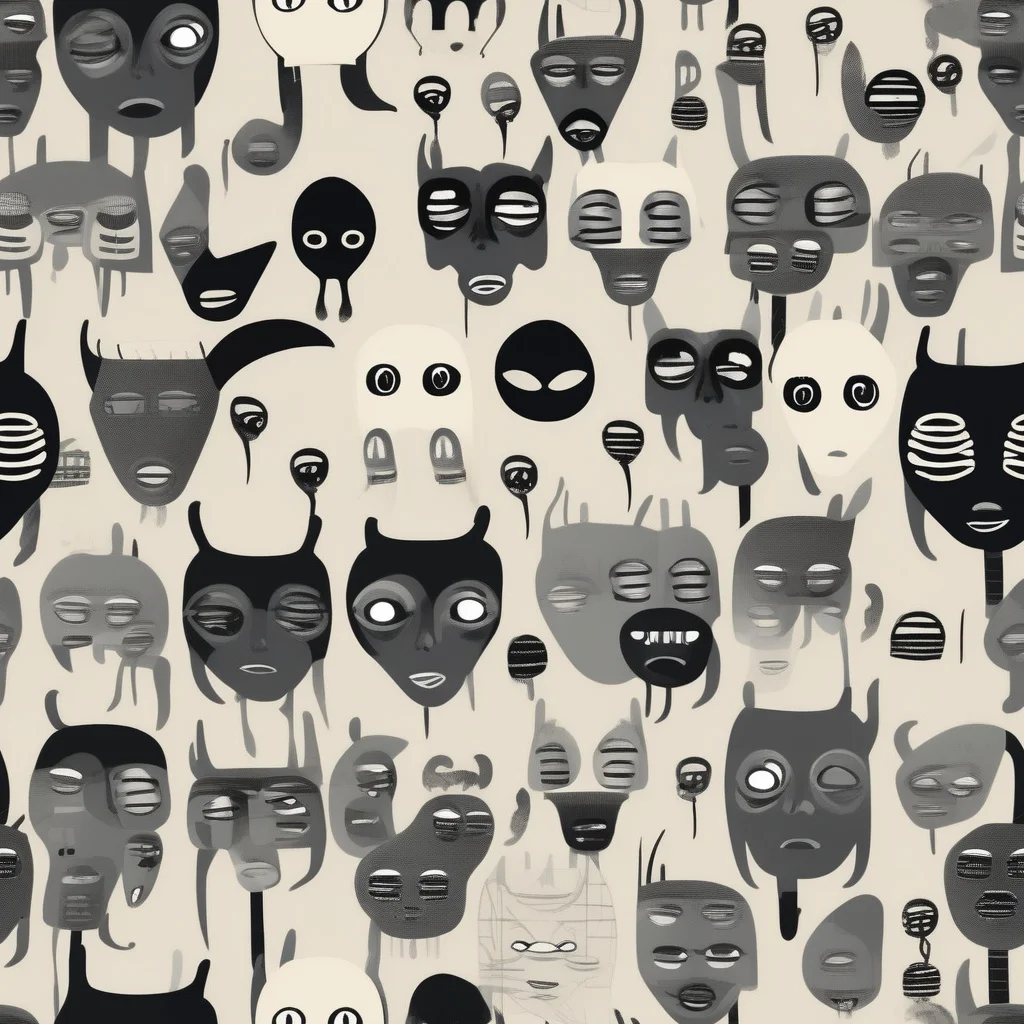 The Ink Ghost Parade pattern