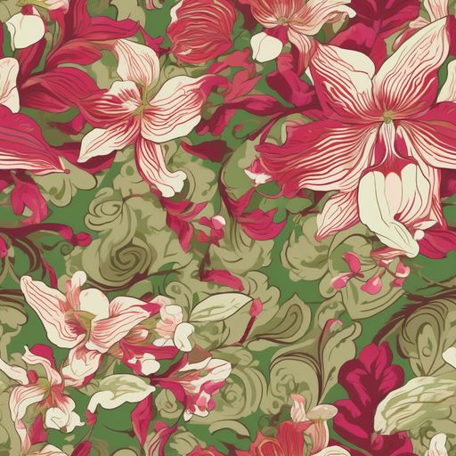 The Burgundy Botanica pattern