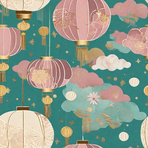 The Moonlit Lantern Garden pattern