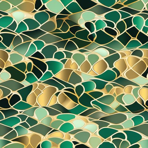 The Gilded Emerald Lattice pattern