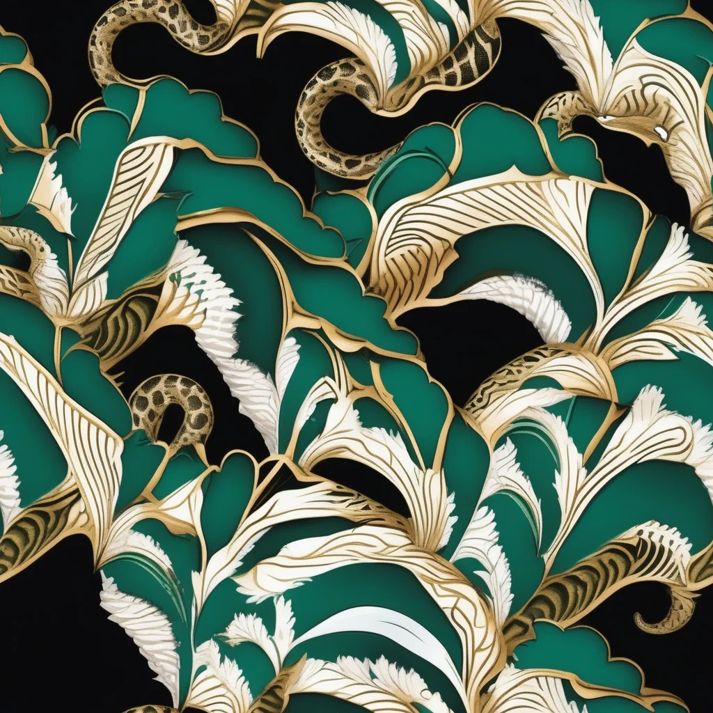 The Emerald Serpent Garden pattern
