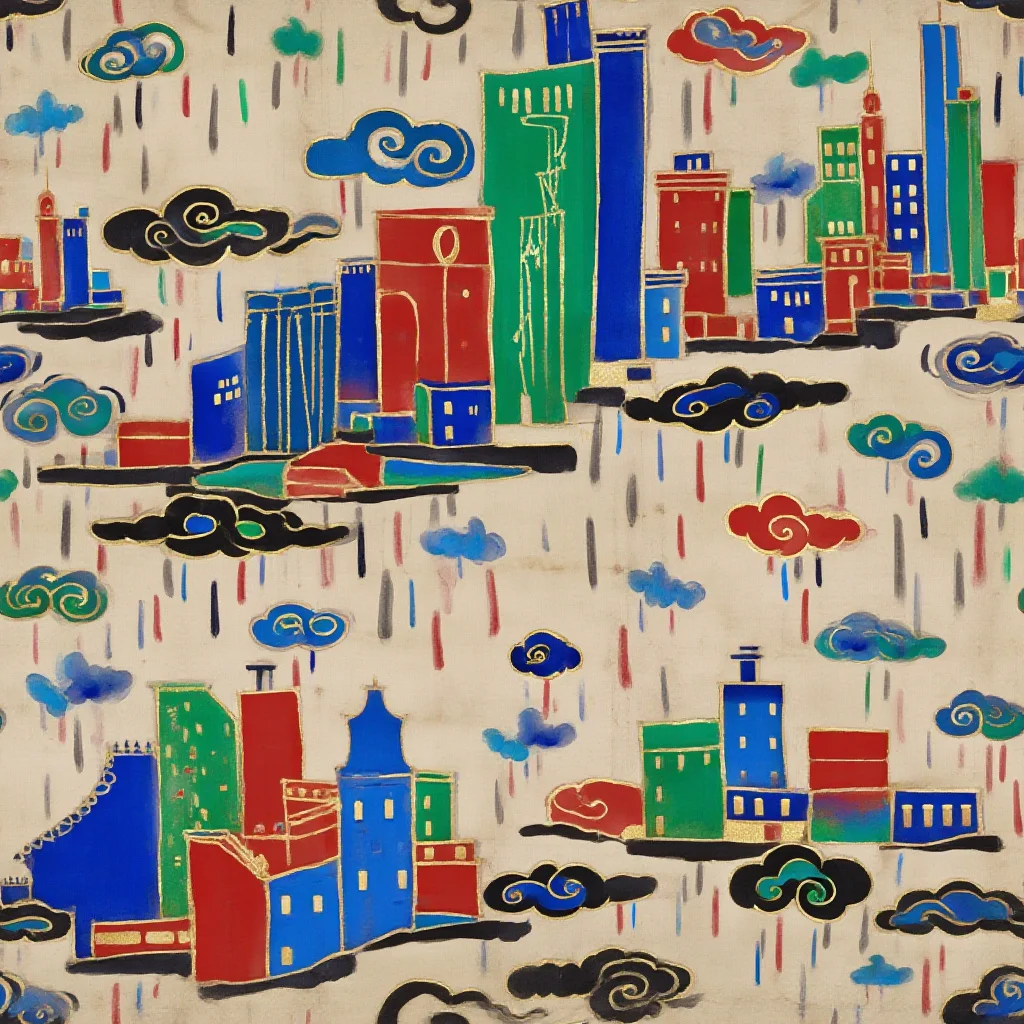 The Rainy Neon City pattern