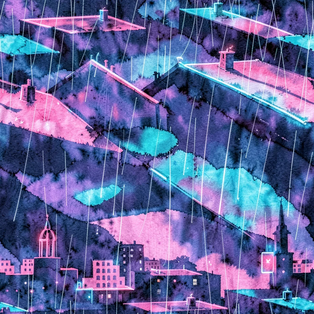 The Violet Rooftop Storm pattern