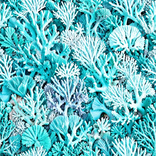 The Aqua Coral Garden pattern