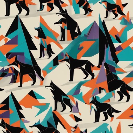 The Neon Wolfscape pattern