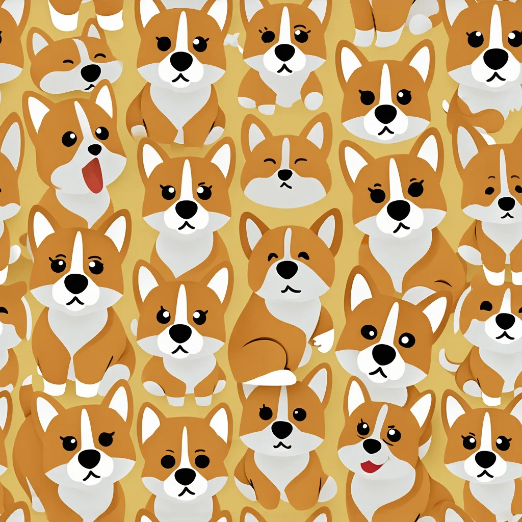 The Amber Corgi Parade pattern