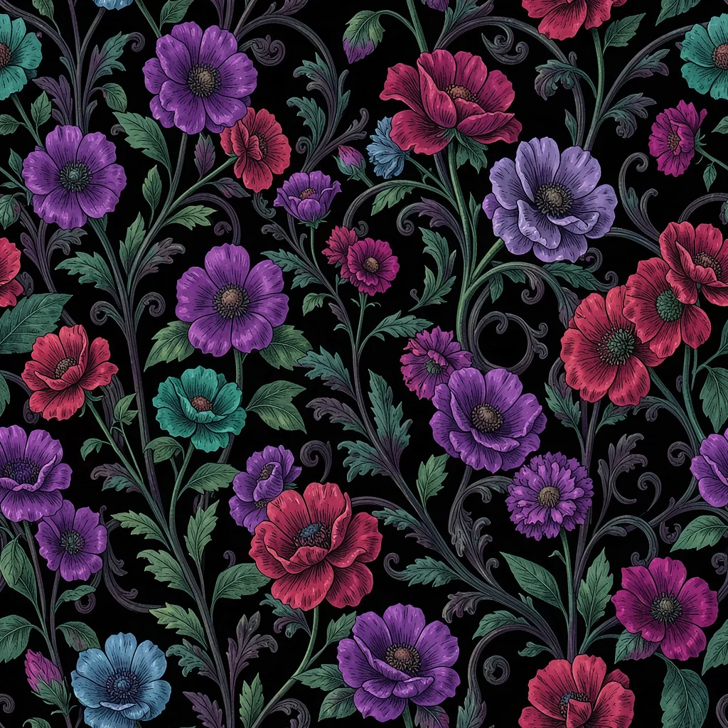The Midnight Botanical pattern