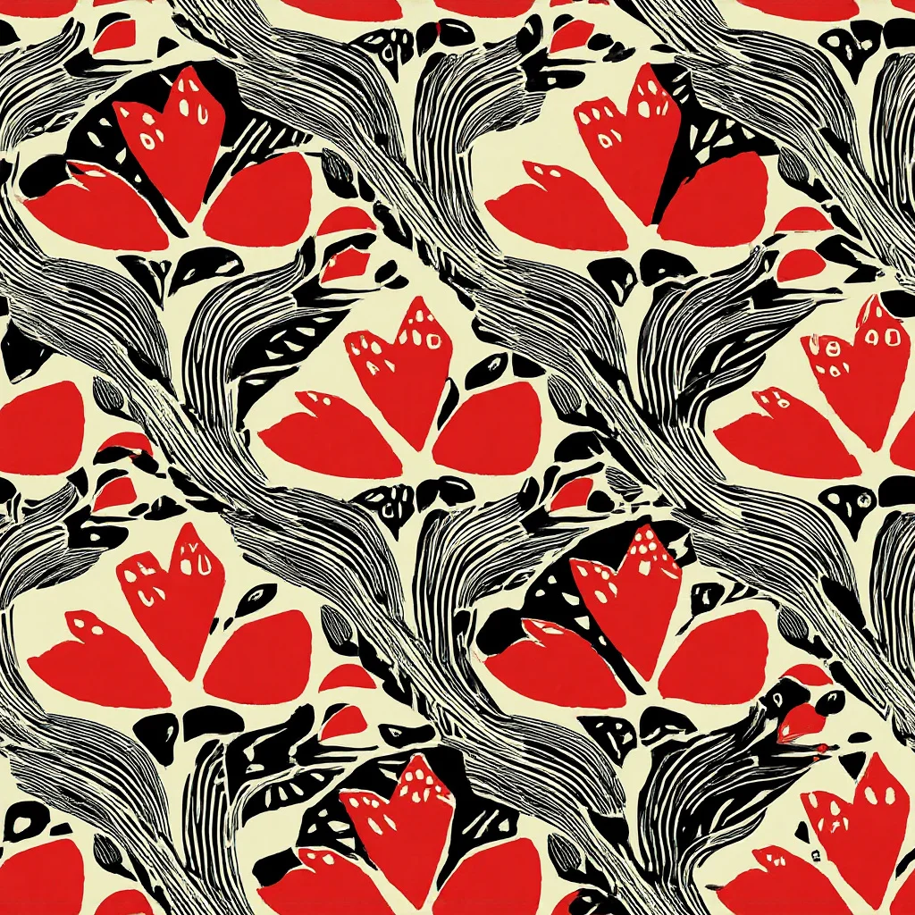 The Scarlet Filigree pattern