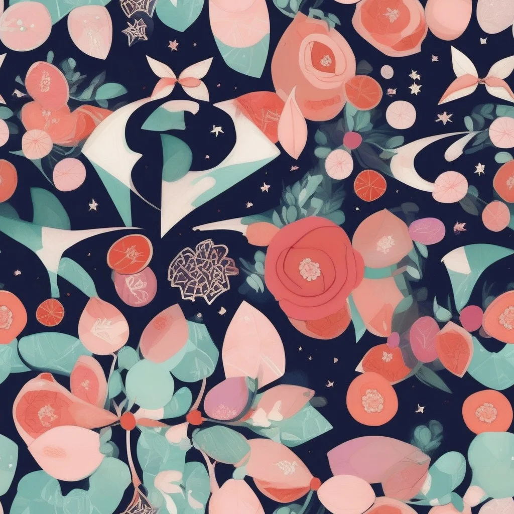 The Coral Moon Garden pattern