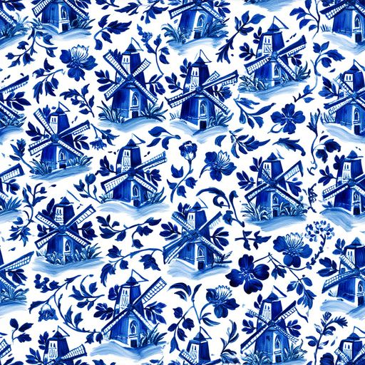 The Blue Delft Garden pattern