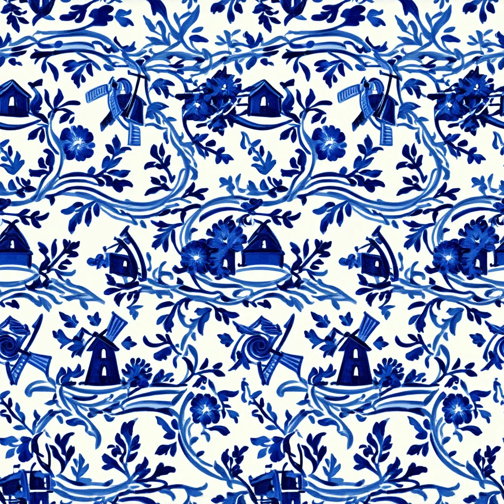 The Blue Delft Meadow pattern