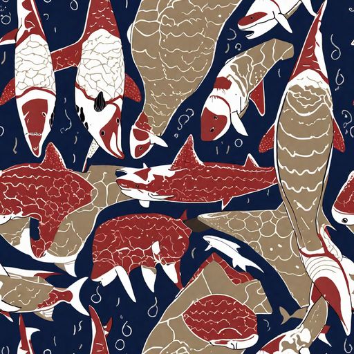 The Crimson Koi pattern