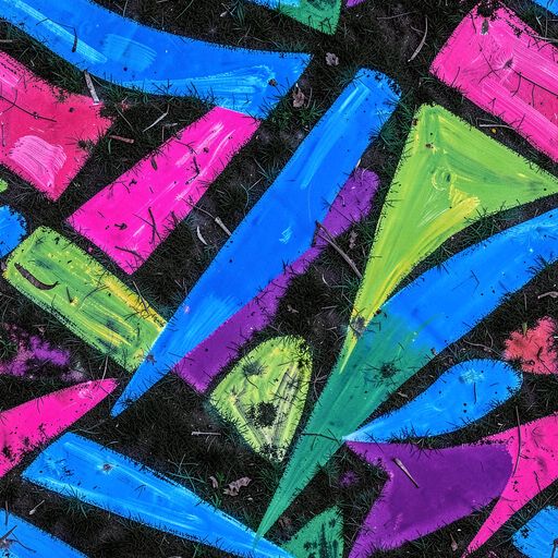 The Neon Brushwork pattern