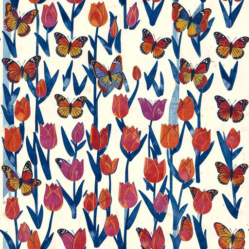 The Butterfly Tulip Almanac pattern