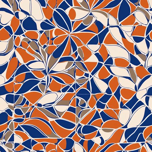 The Cobalt Citrus Bloom pattern