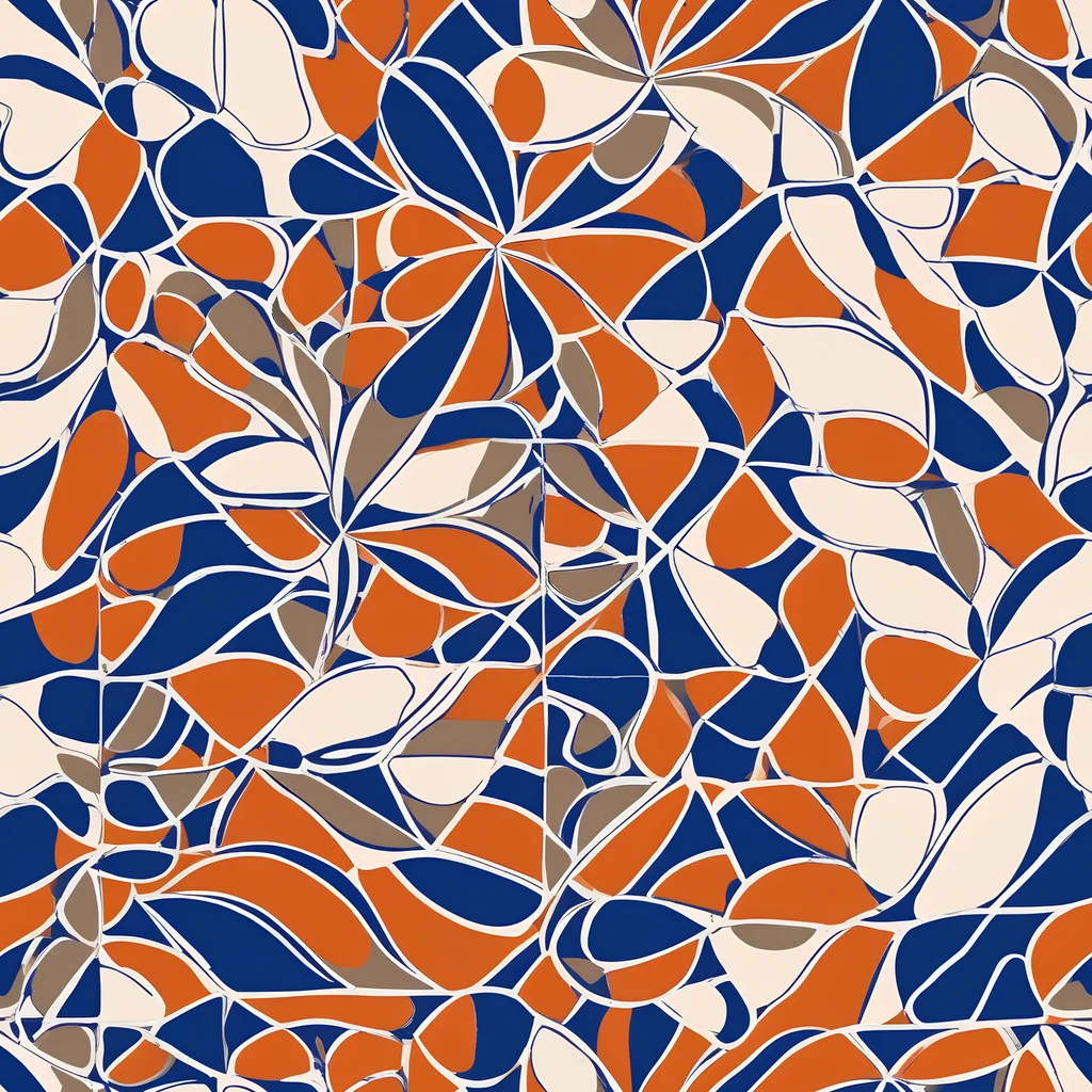 The Cobalt Citrus Bloom pattern