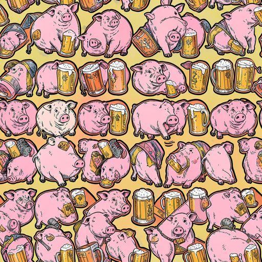 The Brew And Oink pattern