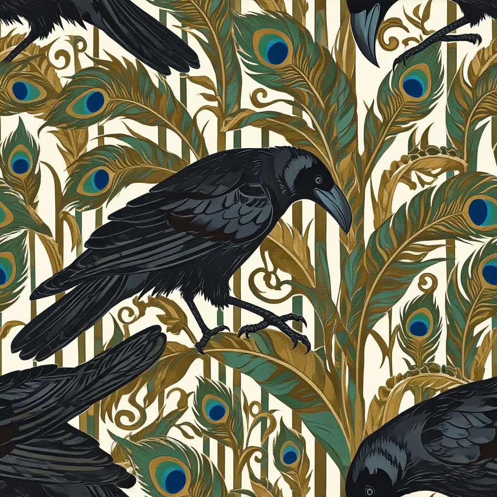 The Raven Peacock Almanac pattern