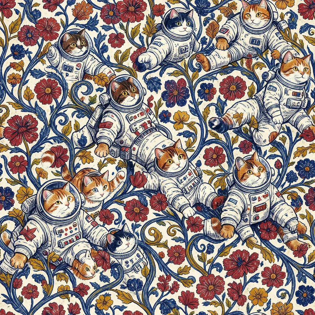 The Cosmic Cat Garden pattern