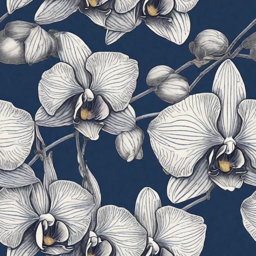 The Moonlit Phalaenopsis pattern