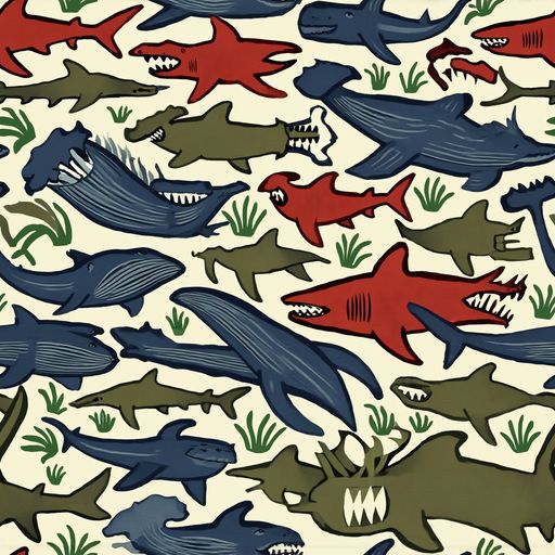 The Shark Reef Riot pattern
