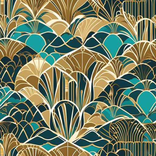 The Gilded Fan Garden pattern