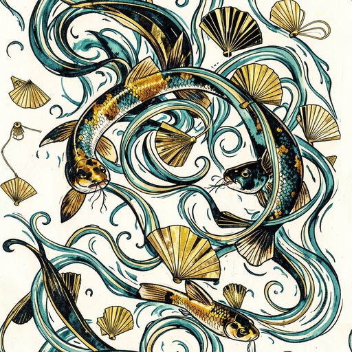 The Gilded Eddies pattern