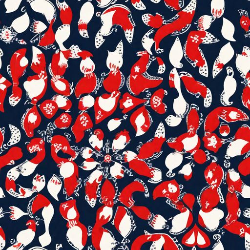 The Crimson Koi Garden pattern