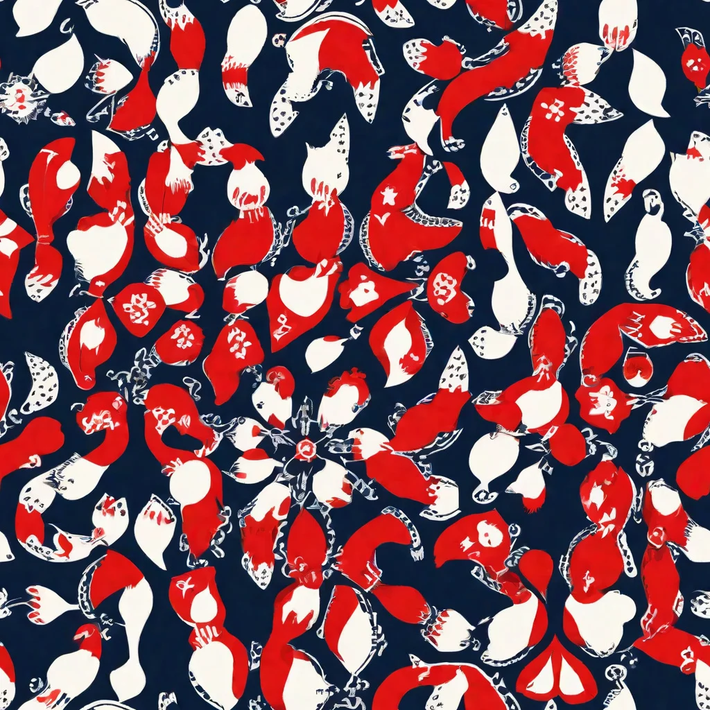 The Crimson Koi Garden pattern