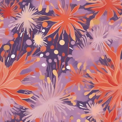 The Coral Dusk Bloom pattern