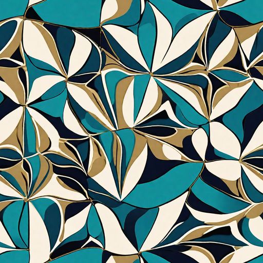 The Teal Gilded Bloom pattern