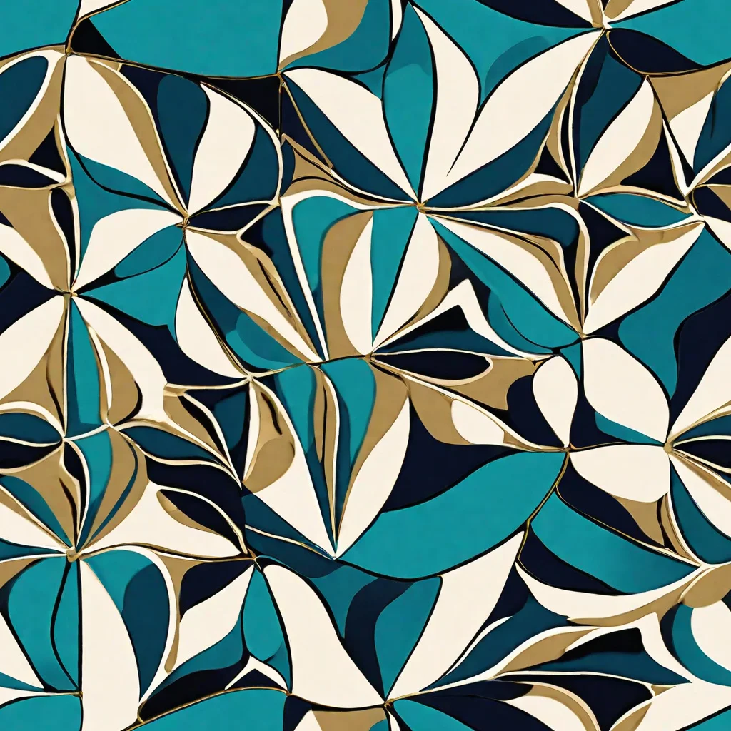 The Teal Gilded Bloom pattern
