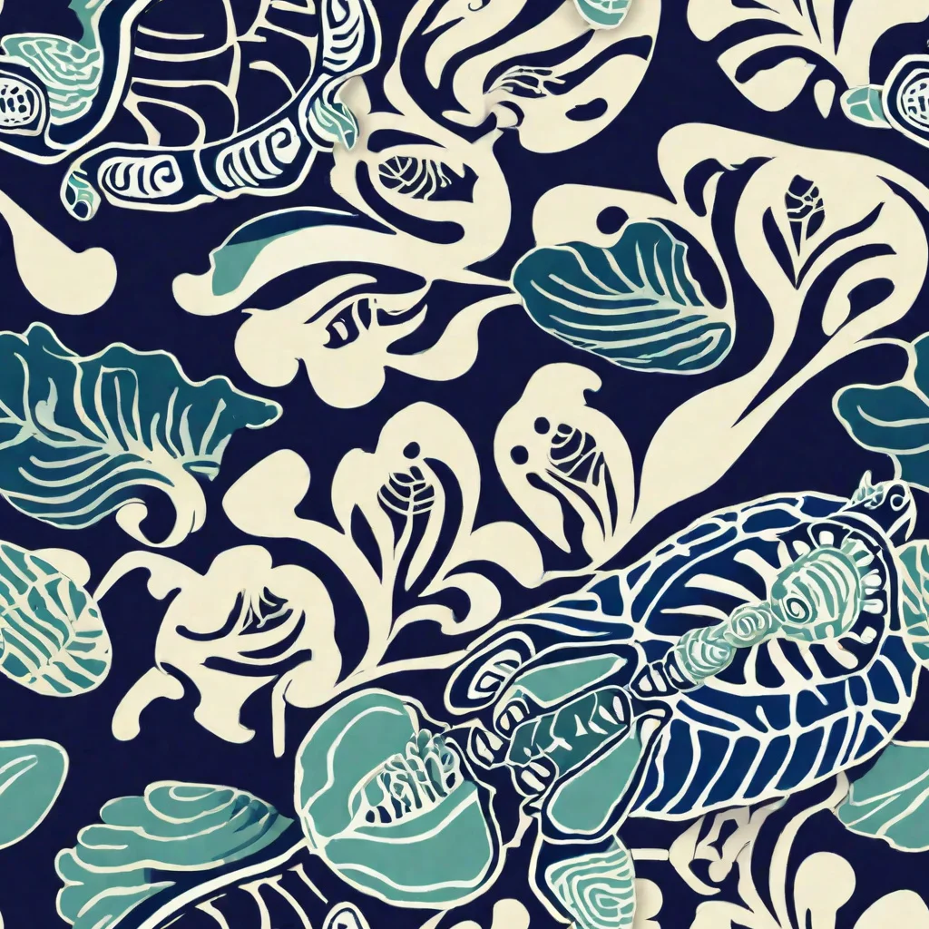 The Navy Beetle Garden pattern
