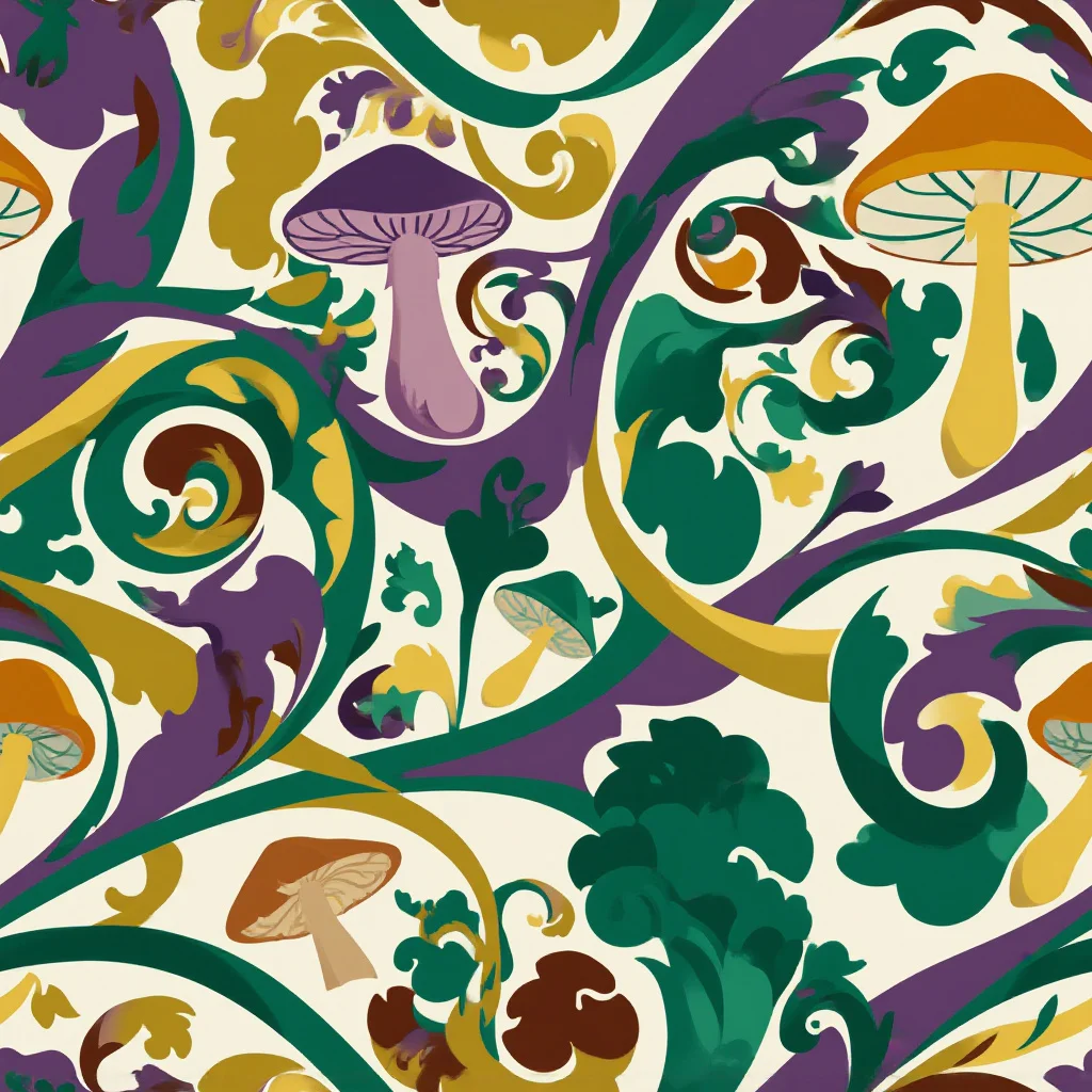 The Mushroom Rococo pattern
