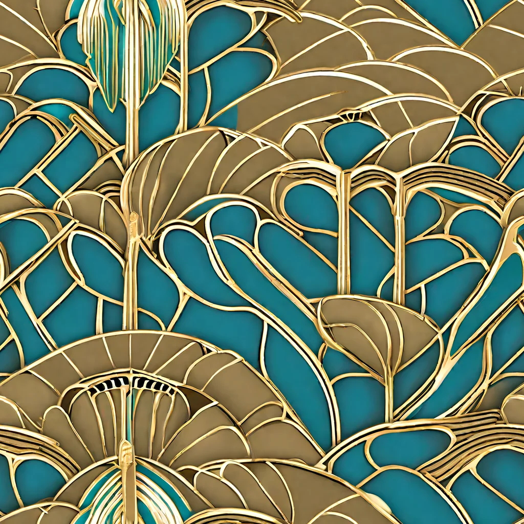 The Gilded Art Nouveau pattern